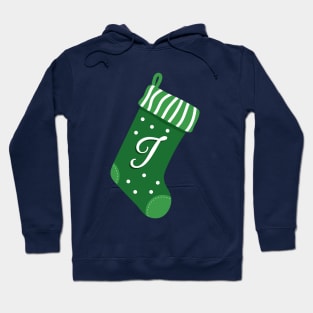 Christmas Stocking with Letter I Hoodie